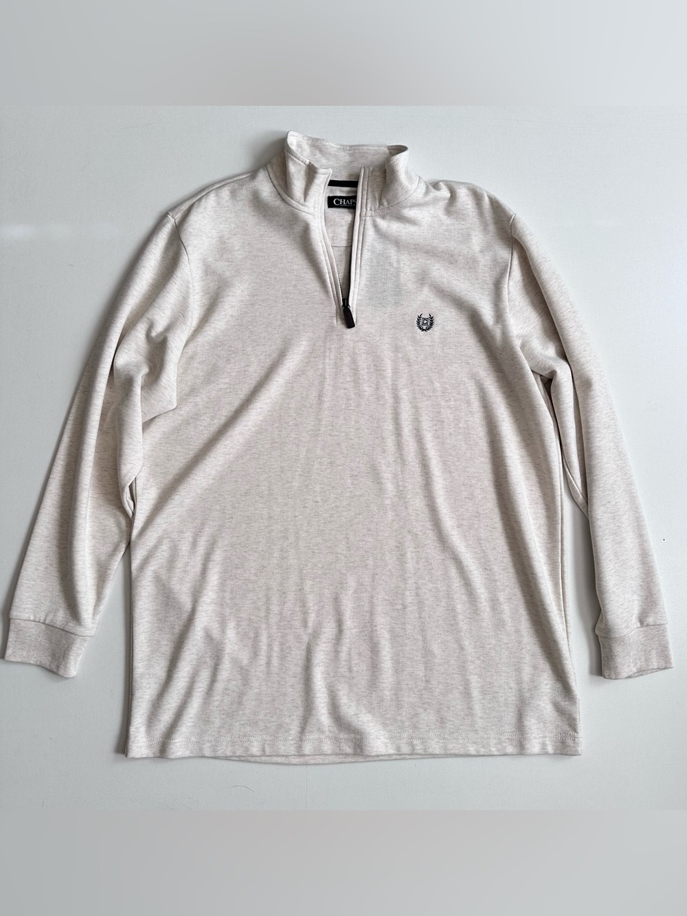 Chaps Men’s Beige Crewneck Sweatshirt Polo XLT